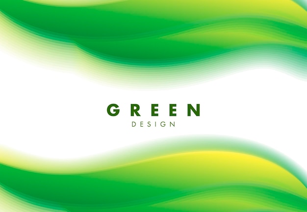 Presentation cover backdrop with green wave shapes forming frame and blured to the middle