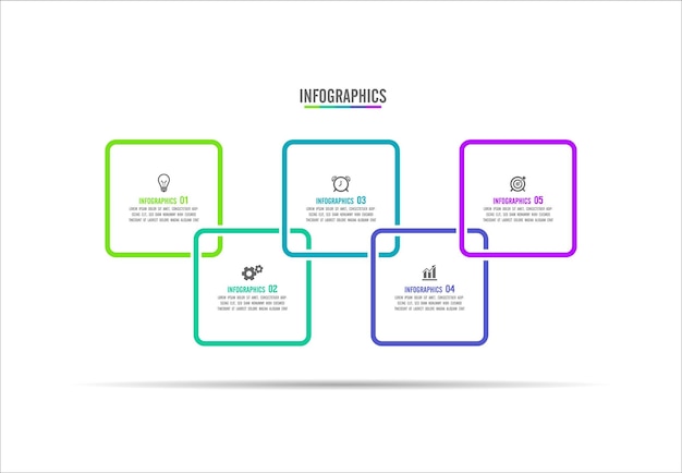 Presentation flat design business infographic template