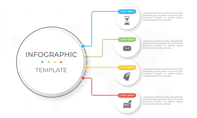 Presentation infographic template 4 options.