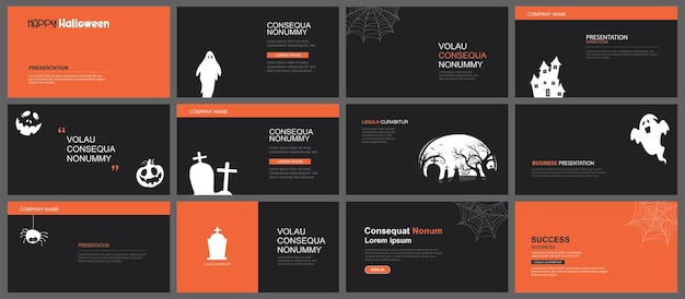 Presentation and slide layout background Design halloween template