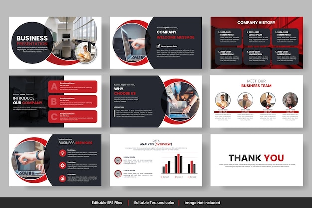 Presentation slides Modern brochure cover design Creative infographic elements set Presentations