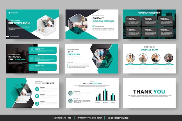 Presentation slides Modern brochure cover design Creative infographic elements set Presentations