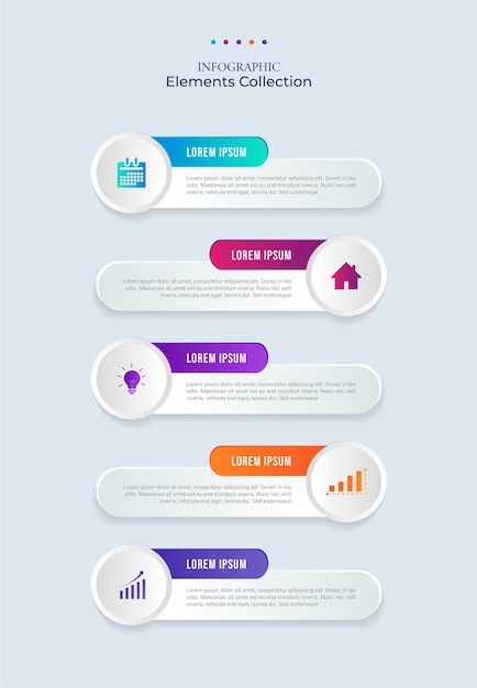 Presentation steps business infographic template