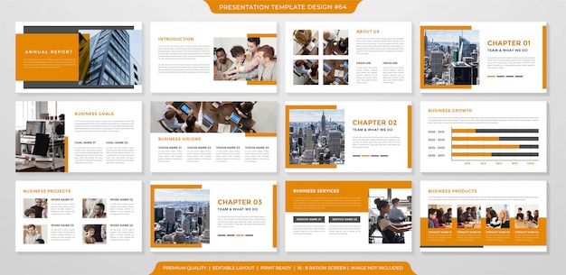 presentation template design with simple layout