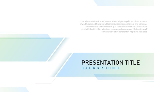 Presentation title background with geometric shape soft color