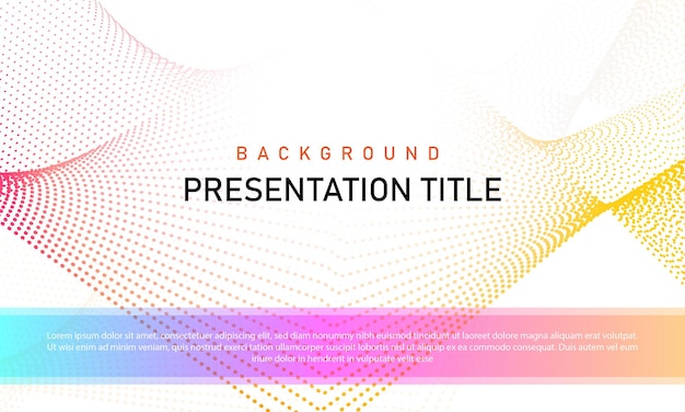 Presentation title background with gradient particles design