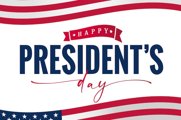 President's day USA lettering banner. Happy President's Day typography design. Creative poster.