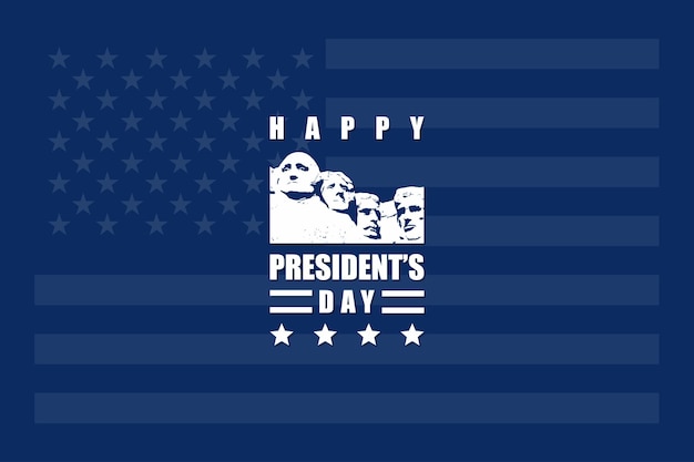 President39s Day banner blue background in vector with lettering Happy President39s Day