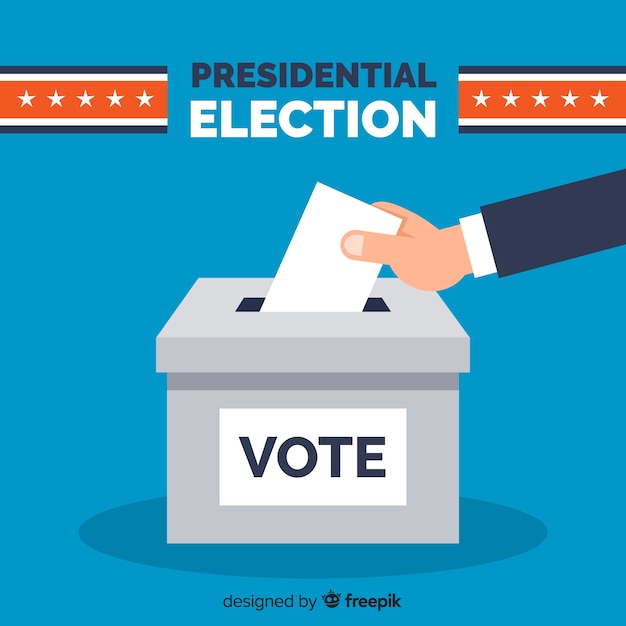 Presidential election composition with flat design