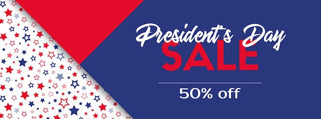 Presidents day sale Vector banner template