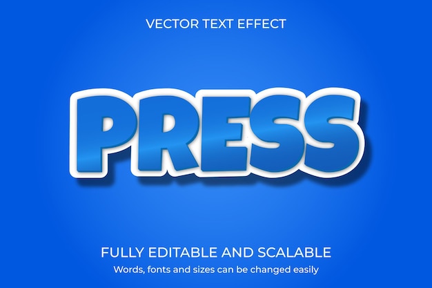 Press text effect