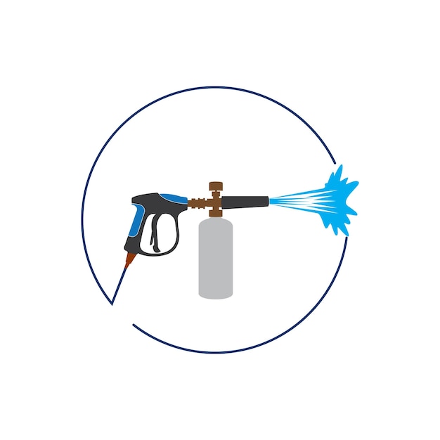 Pressure washing gun logo