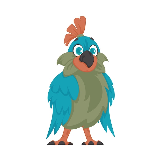 A pretty bird with vibrant and cheerful colors Vector Illustration