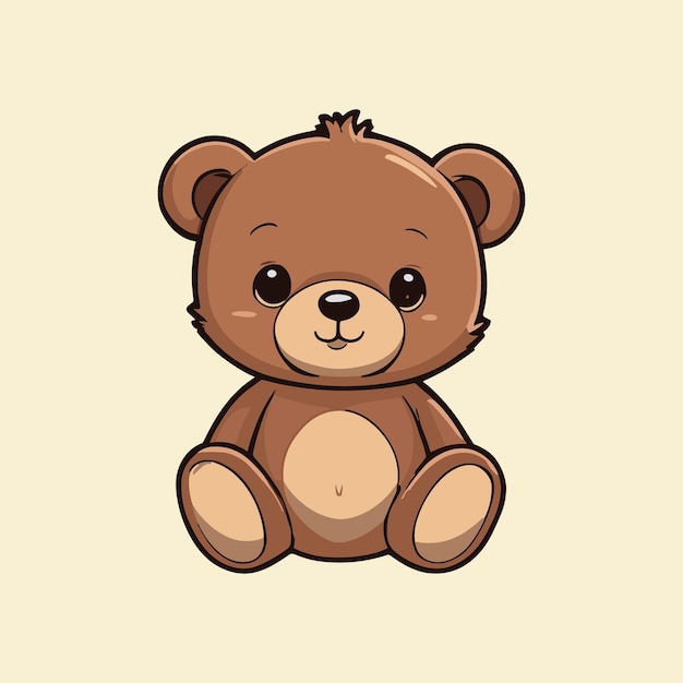 pretty and cute teddy bear illustration design