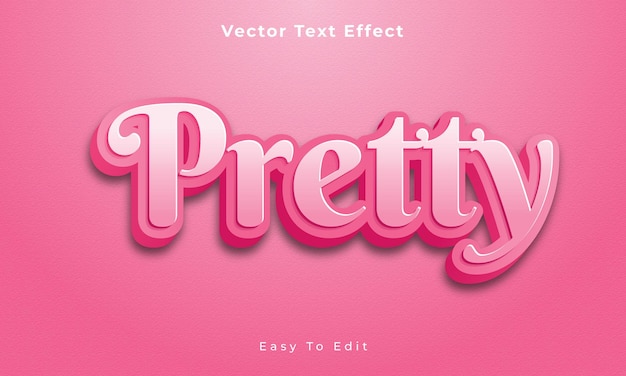 Pretty editable 3d text effect premium vector Premium Vecto