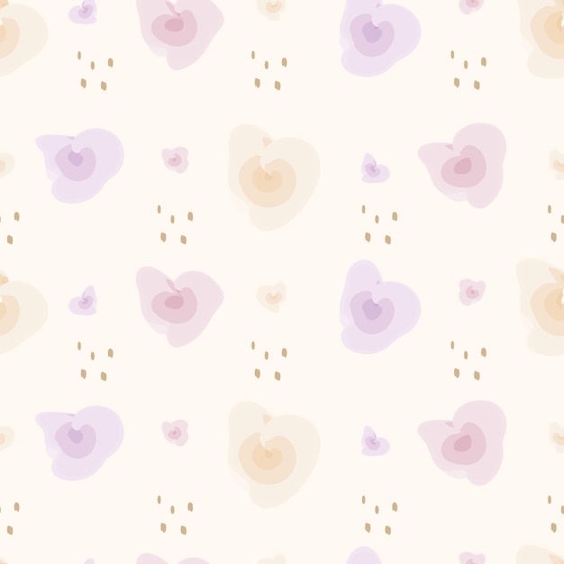 Pretty flower pastel watercolor pattern backgrounds