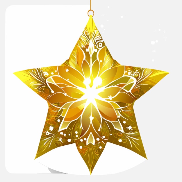 Vector pretty and shiny little star for the christmas tree vector illustration