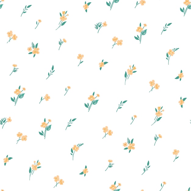 Pretty summer seamless background with small flowers