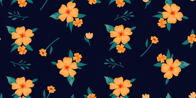 Pretty summer seamless background with small flowers