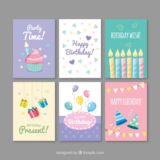 Pretty vintage birthday cards