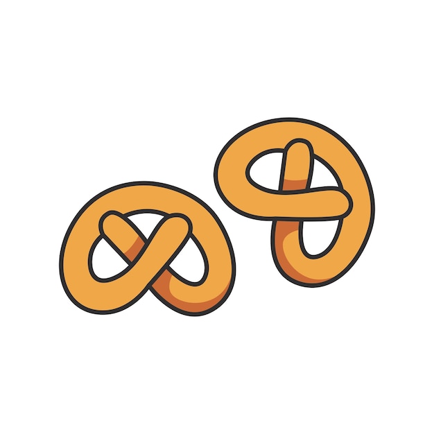 Pretzel icon Bakery and pastry theme Isolated design Vector illustration