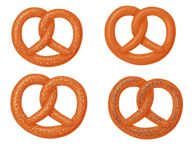 Pretzel set Appetizing Bavarian bakery Bread tasty products