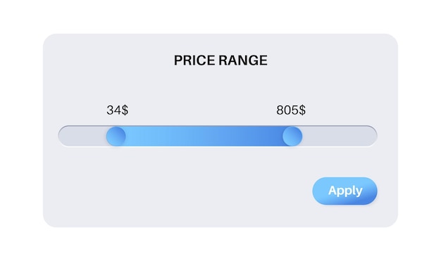 Price range filter