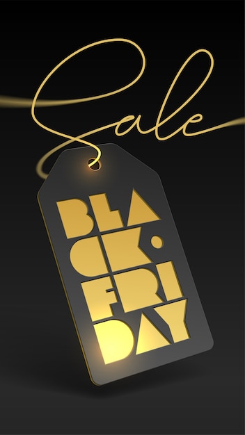 price tag and gold foil letterpress for BLACK FRIDAY SALE.