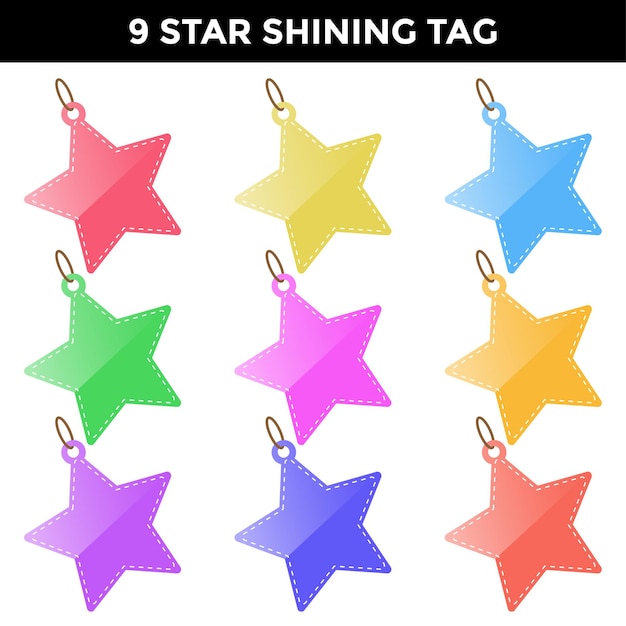 Price tag star shining geometric shape