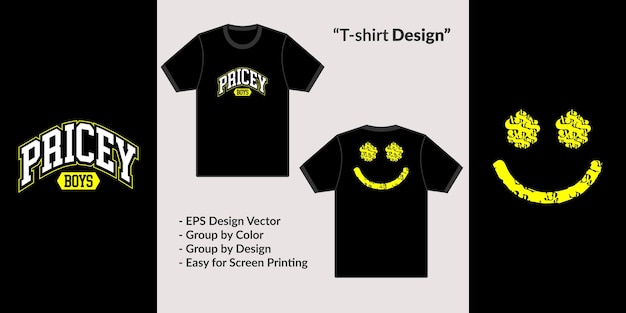 Pricey boys money theme design vector style for tshirt hoodie merchandise