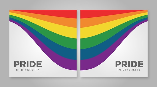 pride in diversity rainbow square background