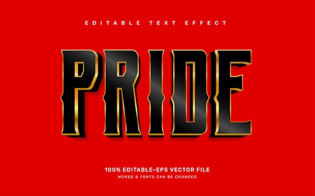 Pride editable text effect template