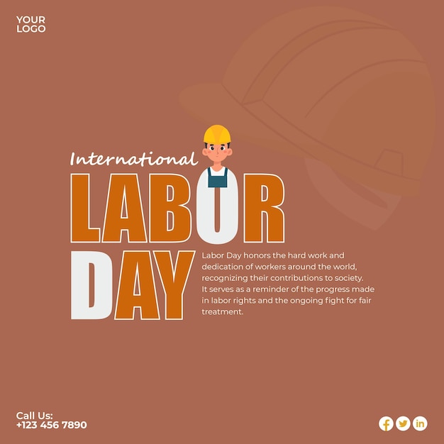 Pride in Every Job Happy Labor Day Labor Day Post Design Vector EPS