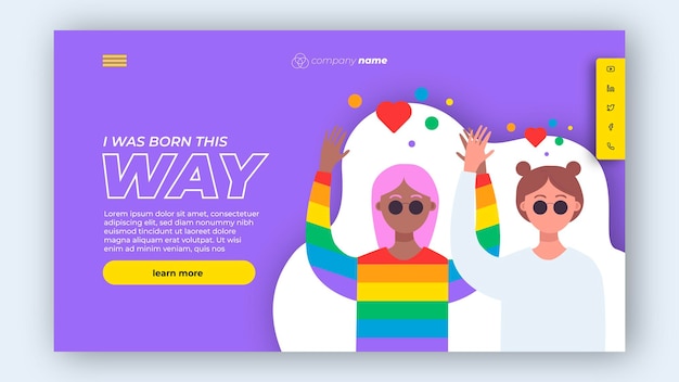 Pride month landing page