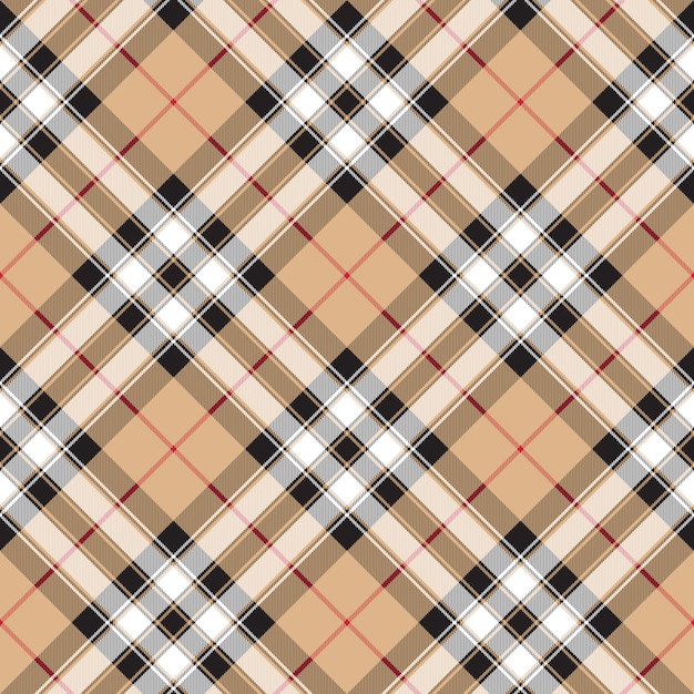 Pride of scotland gold tartan fabric textile diagonal seamless pattern background