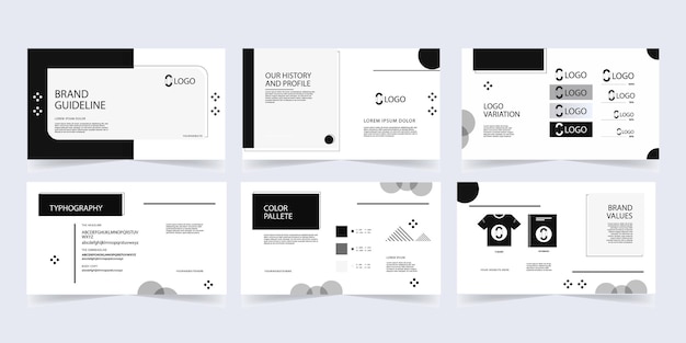 Primium Vector Minimalist Brand Guide Template