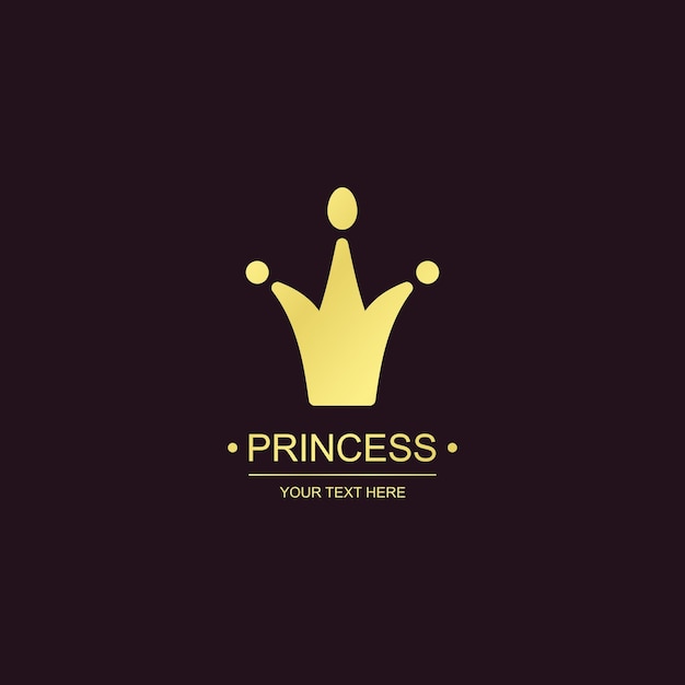 princess crown vector symbol gold style isolated on background gold style for logotype beauty and fashion design royal icon pop art element luxury shopping sign 10 eps