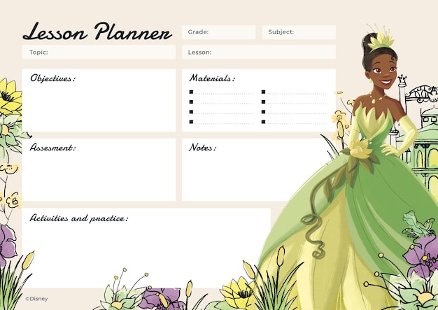 The Princess and The Frog Lesson Plan