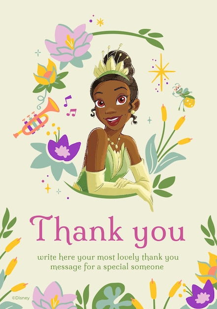 The Princess and The Frog Thank You Card