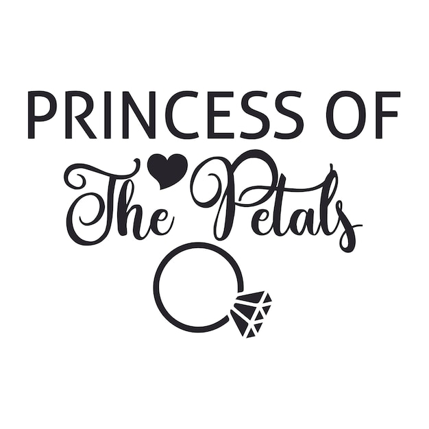 Princess of the Petals Cursive Typography Lettering