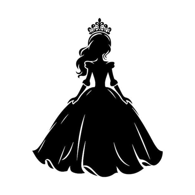 Princess Silhouette vector Illustration