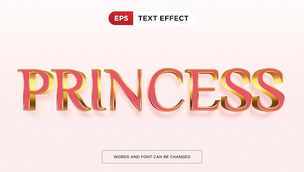 princess text effect editable luxury title text style