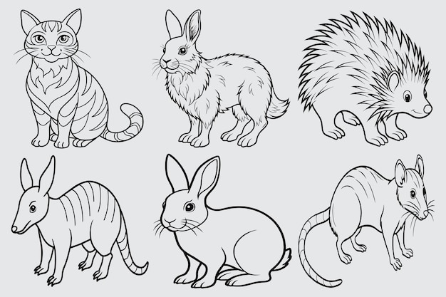 Print Animals Vector Illustration