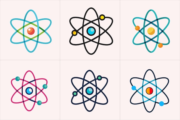 Print Atom vector illustration