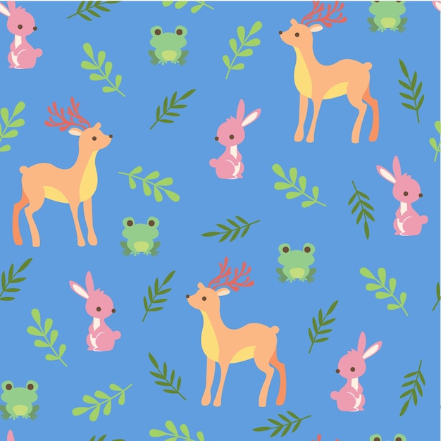 Print Deer seamless pattern