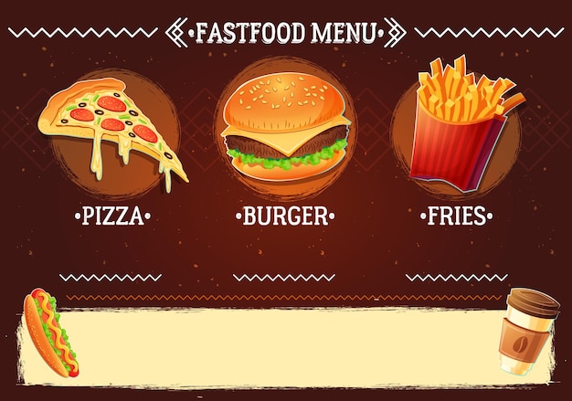 Vector print fast food