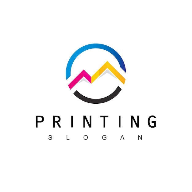 Print House Logo Template Using Colorful House Icon