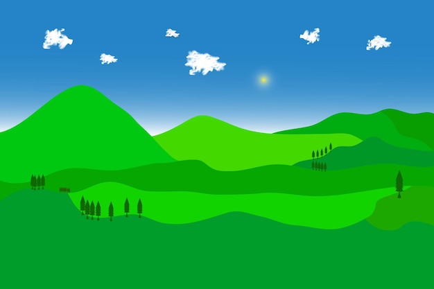 Vector print landscape