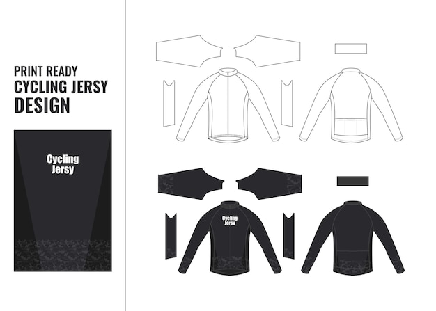 Print Ready Cycling Jersey Template