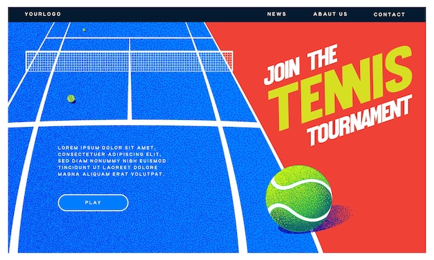 Vector print tennis banner